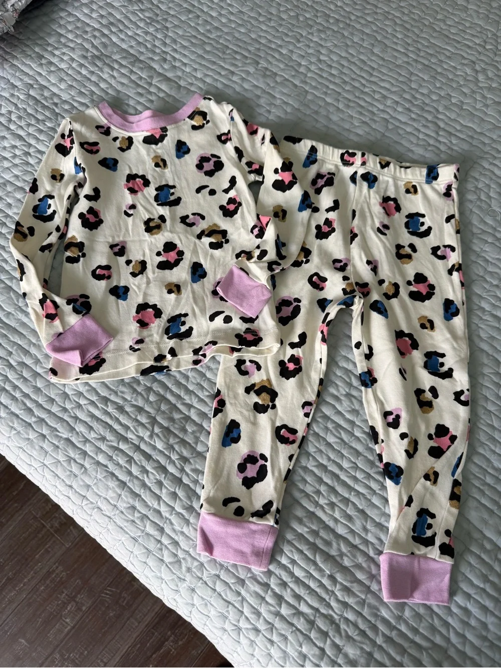 Tucker + Tate Cream Leopard Print Pajama Set - NWOT